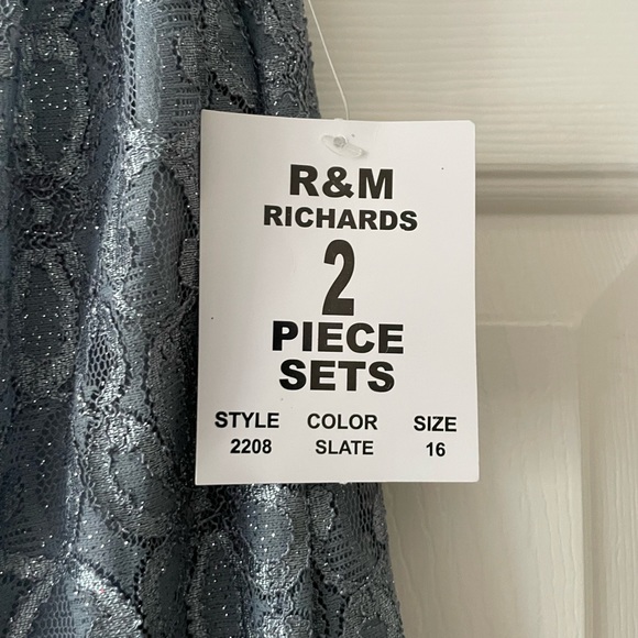 R&M Richard MOB dress, teal size 16 - Picture 3 of 13